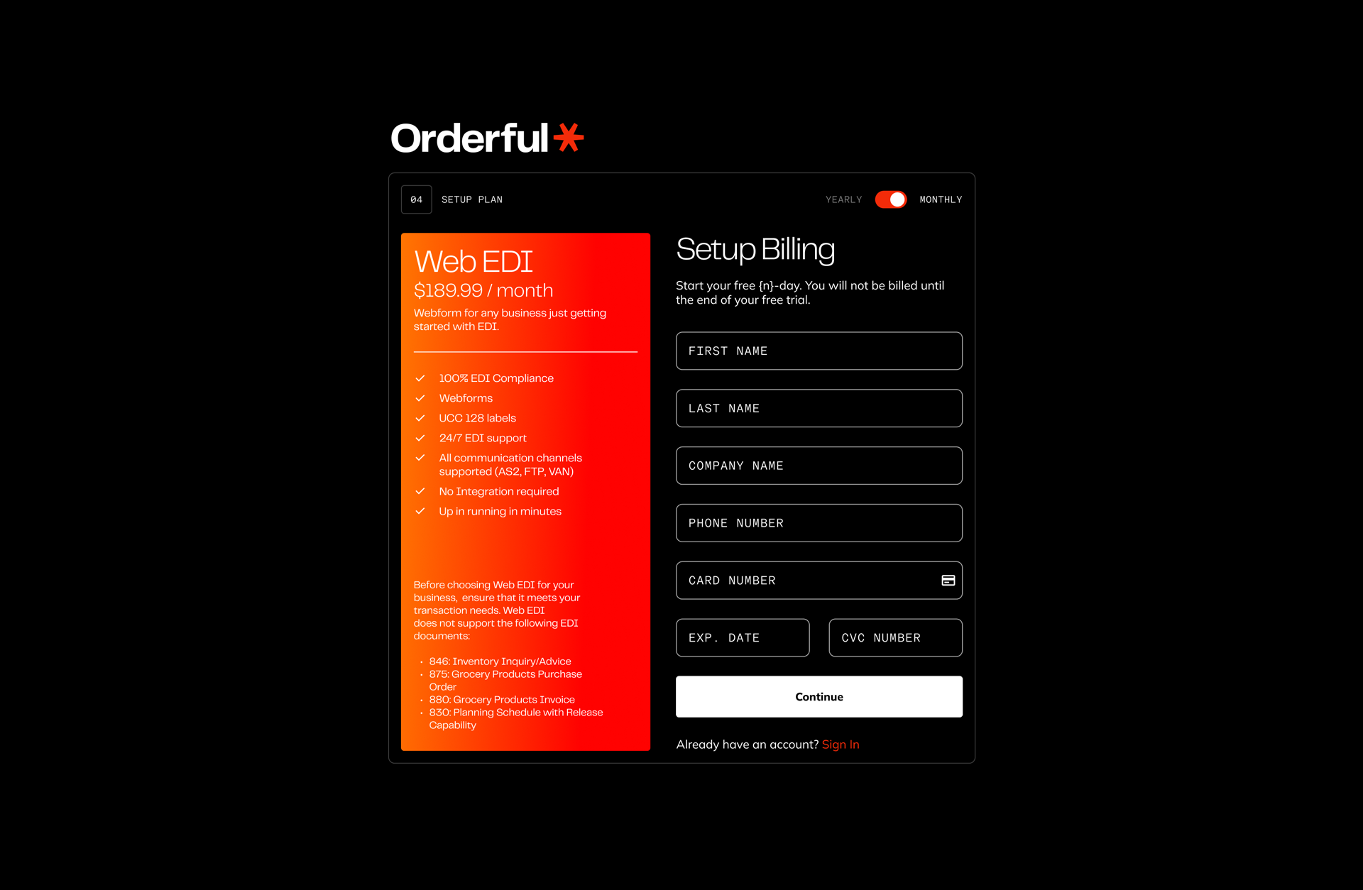 Orderful EDI platform