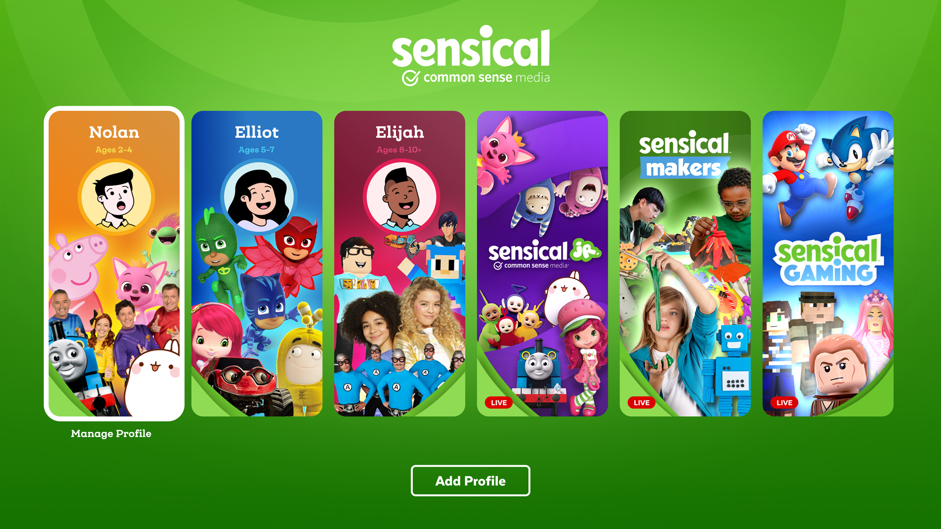 Sensical kids streaming