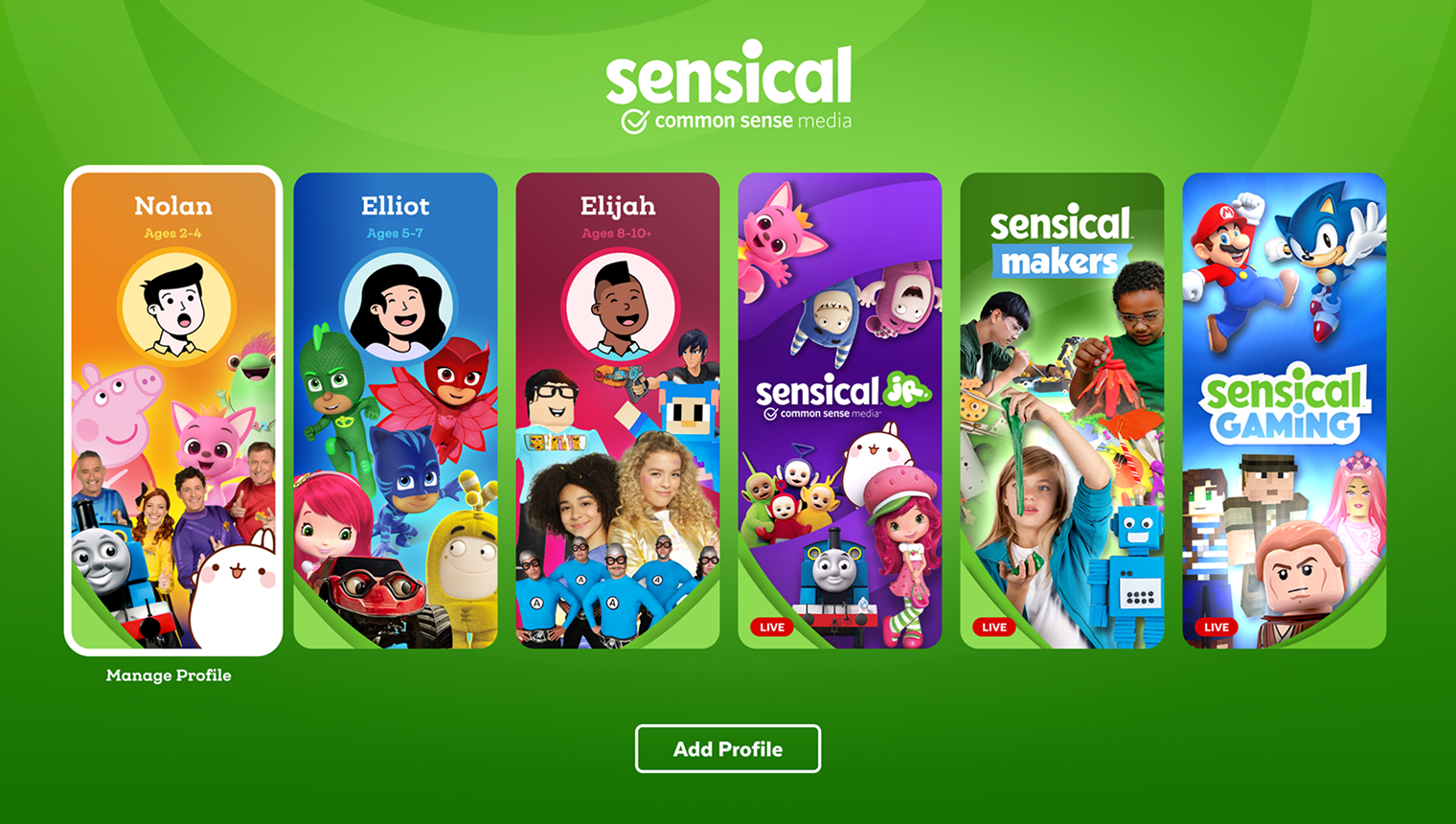 Sensical kids streaming